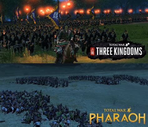 Three Kingdoms night battle vs Pharaoh night battle : r/totalwar.